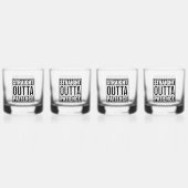 Tekst Straight Outta Geduld Whisky Glas (Achterkant)