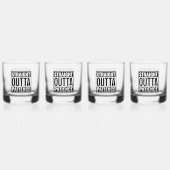 Tekst Straight Outta Geduld Whisky Glas (Voorkant)
