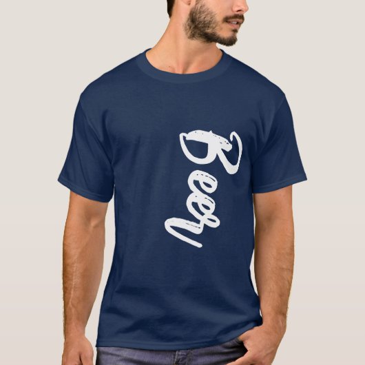  tekst t-shirt. Cool Script Word bier T-shirt (Voorkant)