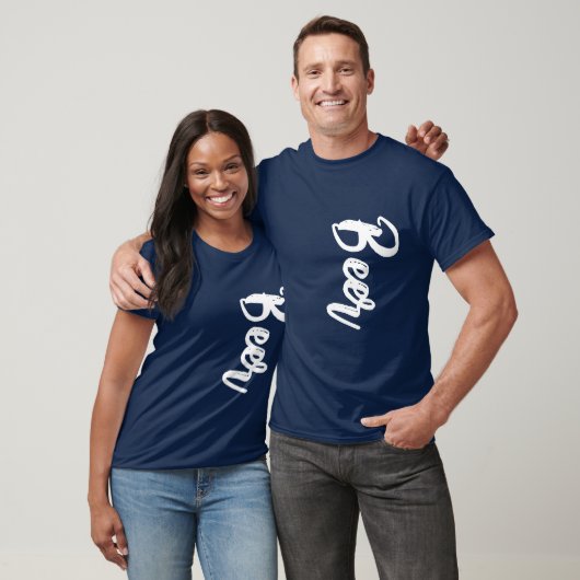  tekst t-shirt. Cool Script Word bier T-shirt (Unisex)