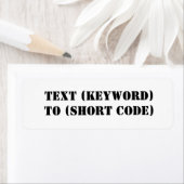 TEKST (TOETSENWOORD) AAN (KORTE CODE) ETIKET (Insitu)