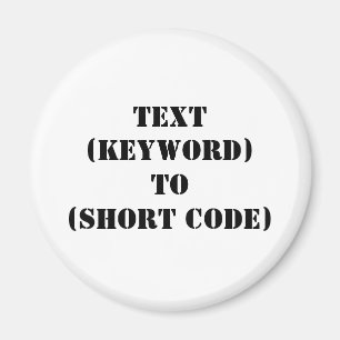 TEKST (TOETSENWOORD) AAN (KORTE CODE) MAGNEET