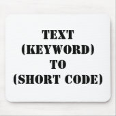 TEKST (TOETSENWOORD) AAN (KORTE CODE) MUISMAT (Voorkant)