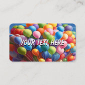 Tekst toevoegen aan ballonnen visitekaartje (Voorkant)