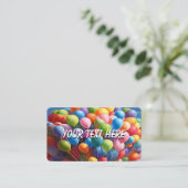 Tekst toevoegen aan ballonnen visitekaartje (Staand voorkant)