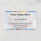 Tekst toevoegen aan ballonnen visitekaartje (Achterkant)