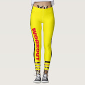 Tekst toevoegen aan Modern uniek Neon en Cheetah Leggings (Voorkant)