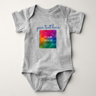 Tekst toevoegen Foto uploaden Baby dubbelzijdig af Romper