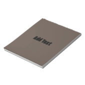 Tekst toevoegen Gedrukt Bruin Kleur Achtergrond Sc Notitieblok (Linkerzijde)