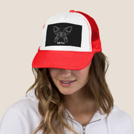 Tekst toevoegen gedrukt met zoete cute vlinder-cap trucker pet