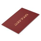 Tekst toevoegen Gedrukte tekst Naam Business Stati Notitieblok (Schuin)