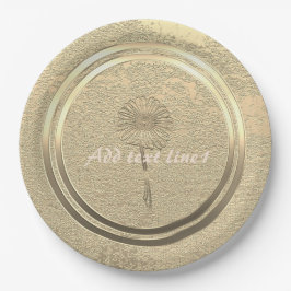 Tekst toevoegen Gouden Madeliefje  Papieren Bordje