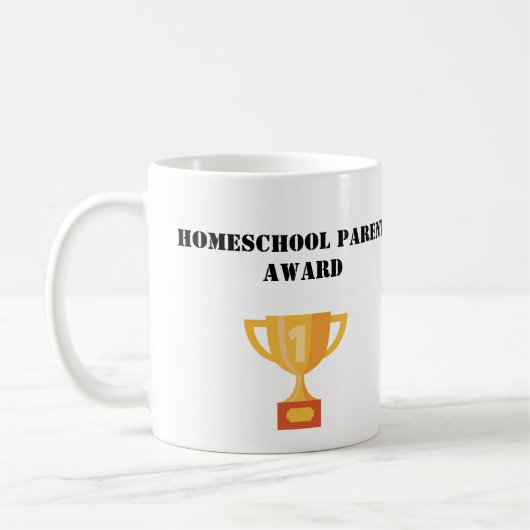 Tekst toevoegen HomeSchool Ouder Award Koffiemok (Links)
