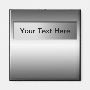 Tekst toevoegen Metal Bord Look Magnet