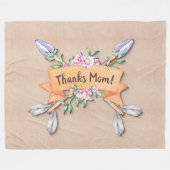 Tekst toevoegen Naam Boho-aanjagen Zacht Bruin Fleece Deken (Voorkant (Horizontaal))