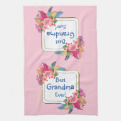 Tekst toevoegen Naam Boho Flower oma Theedoek (Verticaal)