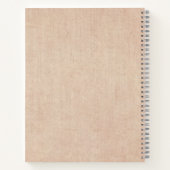 Tekst toevoegen Naam Boho Rainbow Heart Soft Brown Notitieboek (Achterkant)