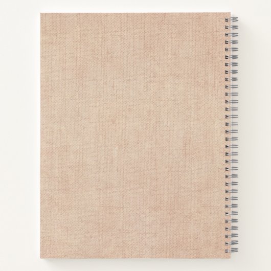 Tekst toevoegen Naam Boho Rainbow Heart Soft Brown Notitieboek (Achterkant)