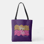 Tekst toevoegen naam #GrandmaLife Gigi Life Tote Bag (Achterkant)