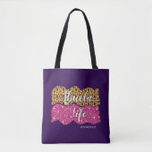 Tekst toevoegen naam #GrandmaLife Mimi Abuela Life Tote Bag (Voorkant)