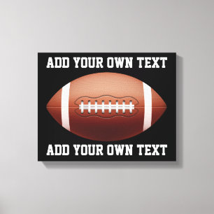 Tekst toevoegen op American football kussen Canvas Afdruk