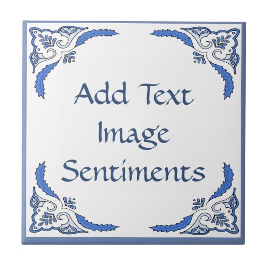 Tekst toevoegen Tegel, Nederlandse look, personali Tegeltje (Voorkant)