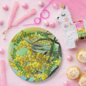 Tekst toevoegen Wattle & Gum Leaves Aussie 9" Papieren Bordje (Feest)