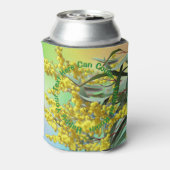 Tekst toevoegen Wattle & Gum Leaves Aussie Stubby Blikjeskoeler (Blikje Achterkant)