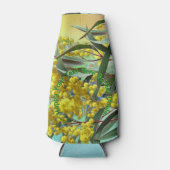 Tekst toevoegen Wattle & Gum Leaves Aussie Stubby Flesjeskoeler (Voorkant)