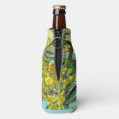 Tekst toevoegen Wattle & Gum Leaves Aussie Stubby Flesjeskoeler (Fles Achterkant)