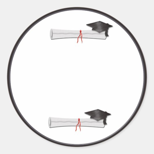 Tekst toevoegen Zwart Afstuderen Sticker (Voorkant)