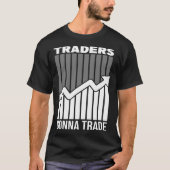 Tekst Trading Trader Markt Aandelenmarktgrafiek T-shirt (Voorkant)