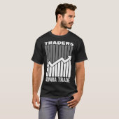 Tekst Trading Trader Markt Aandelenmarktgrafiek T-shirt (Voorkant volledig)