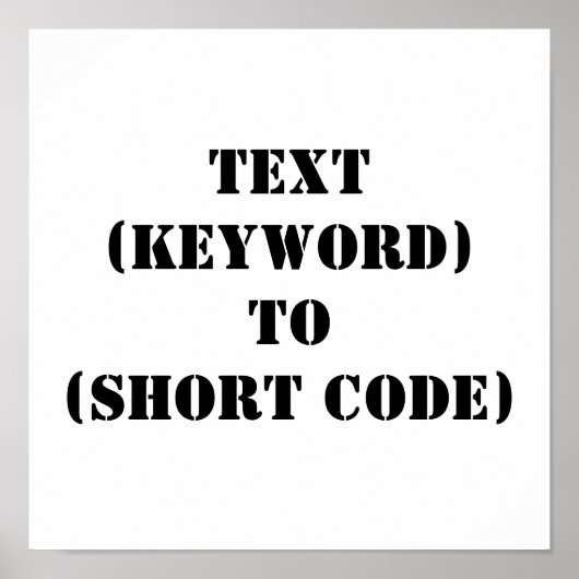 TEKST (TREFWOORD) NAAR (KORTE CODE) POSTER (Voorkant)