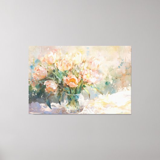 *~* Tekst TV2 NOG TULPEN Uitgerekt Canvas Print (Voorkant)