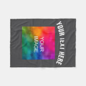 Tekst upload foto sjabloon jongens kinderen modern fleece deken (Voorkant (Horizontaal))