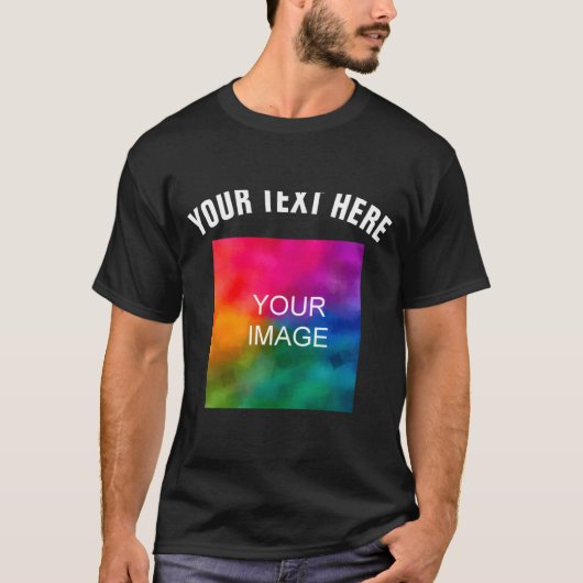 Tekst upload foto sjabloon jongens kinderen modern t-shirt (Voorkant)