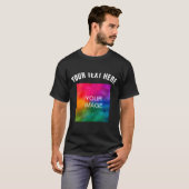 Tekst upload foto sjabloon jongens kinderen modern t-shirt (Voorkant volledig)