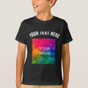 Tekst uploaden foto sjabloon jongens kinderen mode t-shirt