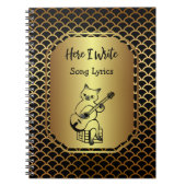 Tekst van Black and Gold Scallop Song Notitieboek (Voorkant)
