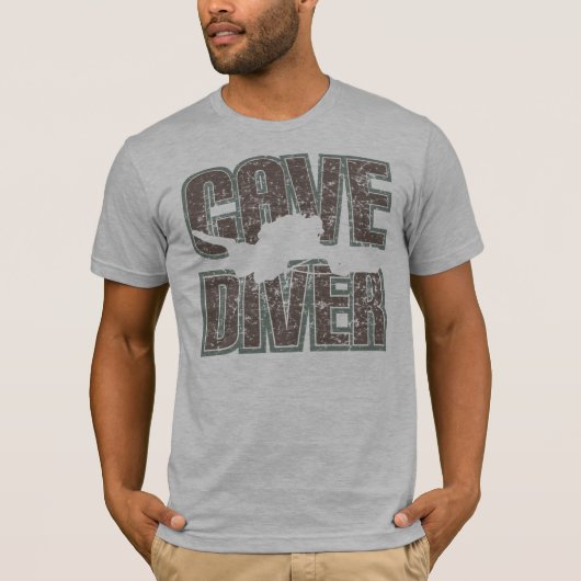 tekst van de grotduiker in nood t-shirt (Voorkant)