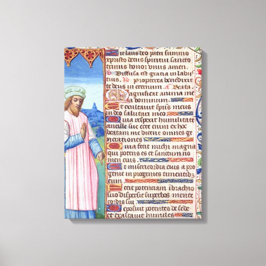 Tekst van de Magnificat met een afbeelding van Canvas Afdruk (Voorkant)