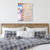 Tekst van de Magnificat met een afbeelding van Canvas Afdruk (Insitu (Slaapkamer))