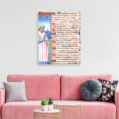 Tekst van de Magnificat met een afbeelding van Canvas Afdruk (Insitu (Woonkamer))