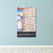 Tekst van de Magnificat met een afbeelding van Canvas Afdruk (Insitu (Houten vloer))