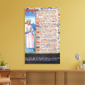 Tekst van de Magnificat met een afbeelding van Canvas Afdruk (Insitu (Woonkamer))