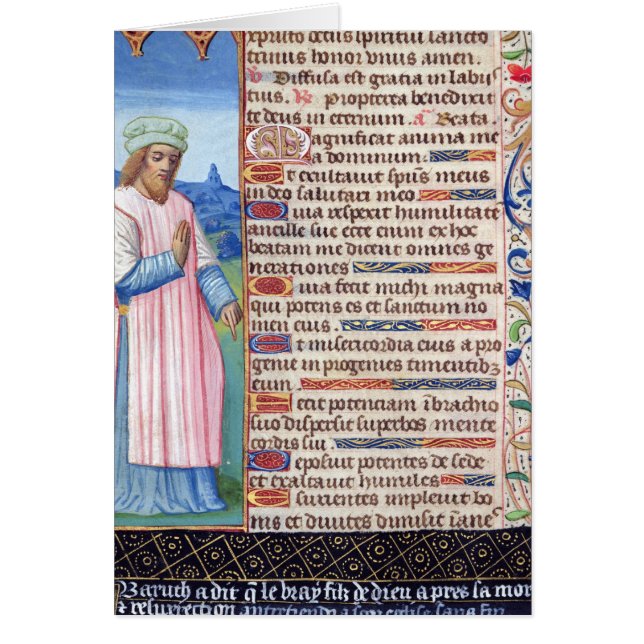 Tekst van de Magnificat met een portret van (Voorkant)