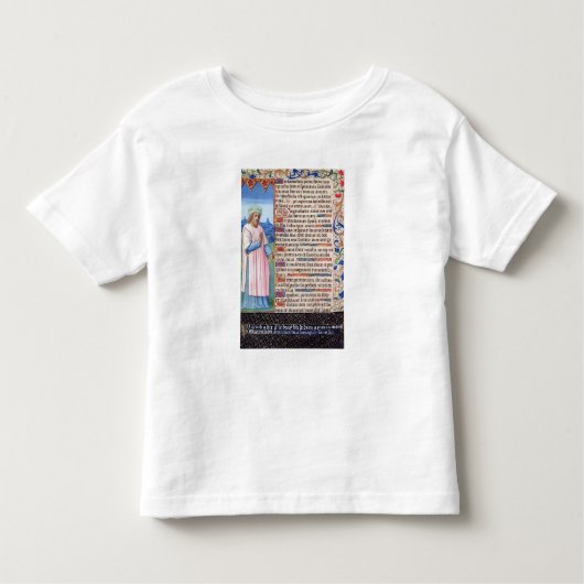Tekst van de Magnificat met een portret van Kinder Shirts (Voorkant)