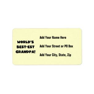 Tekst van de Opa van het best-est-Beste van de Etiket