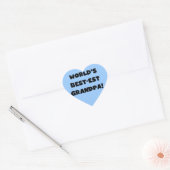 Tekst van de Opa van het best-est-Beste van de Hart Sticker (Envelop)